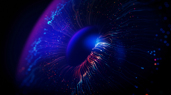 Digital Eye Wave Lines Stock Background