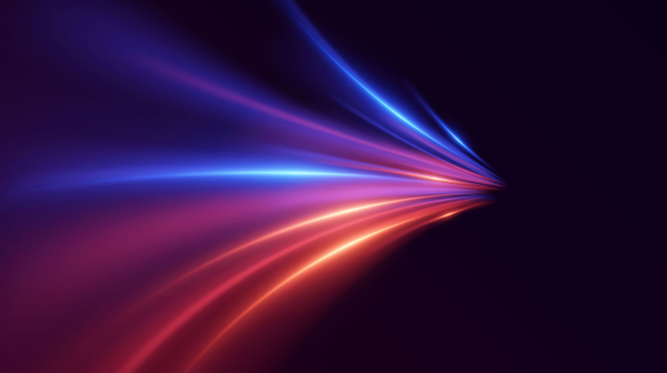 Neon light effect of swirl and speed.  The magic of moving fast lines.