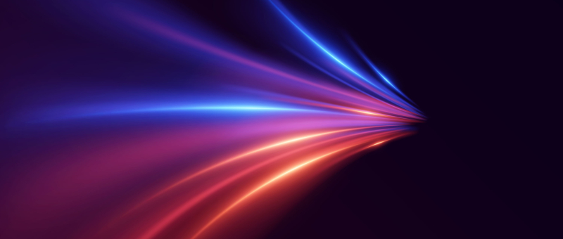 Neon light effect of swirl and speed.  The magic of moving fast lines.